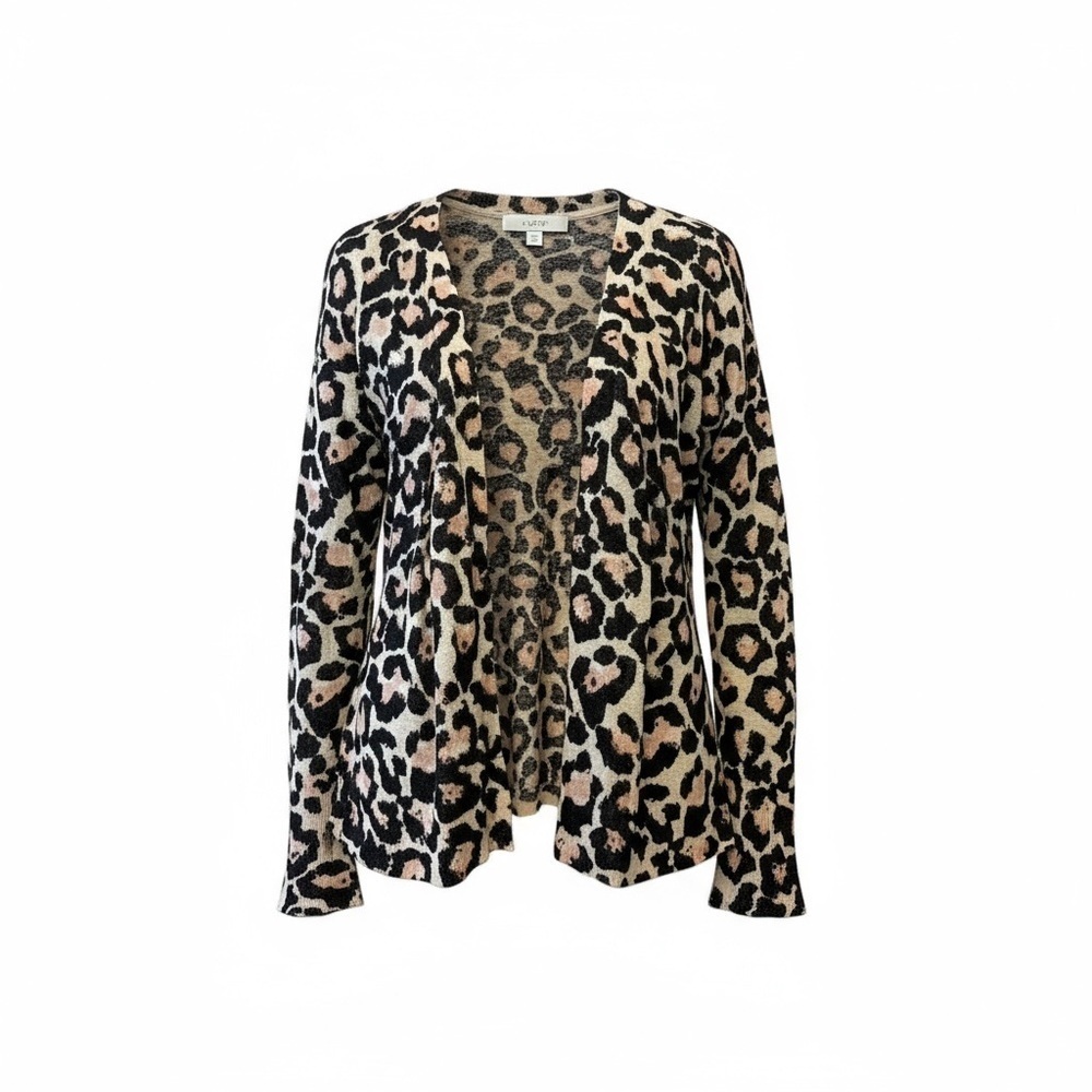 Loft Leopard Print Cardigan women’s size small. Open front